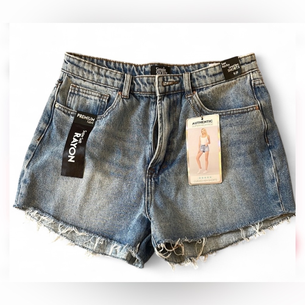 Smith & Jones Women's Distressed Blue‎ Jean Shorts